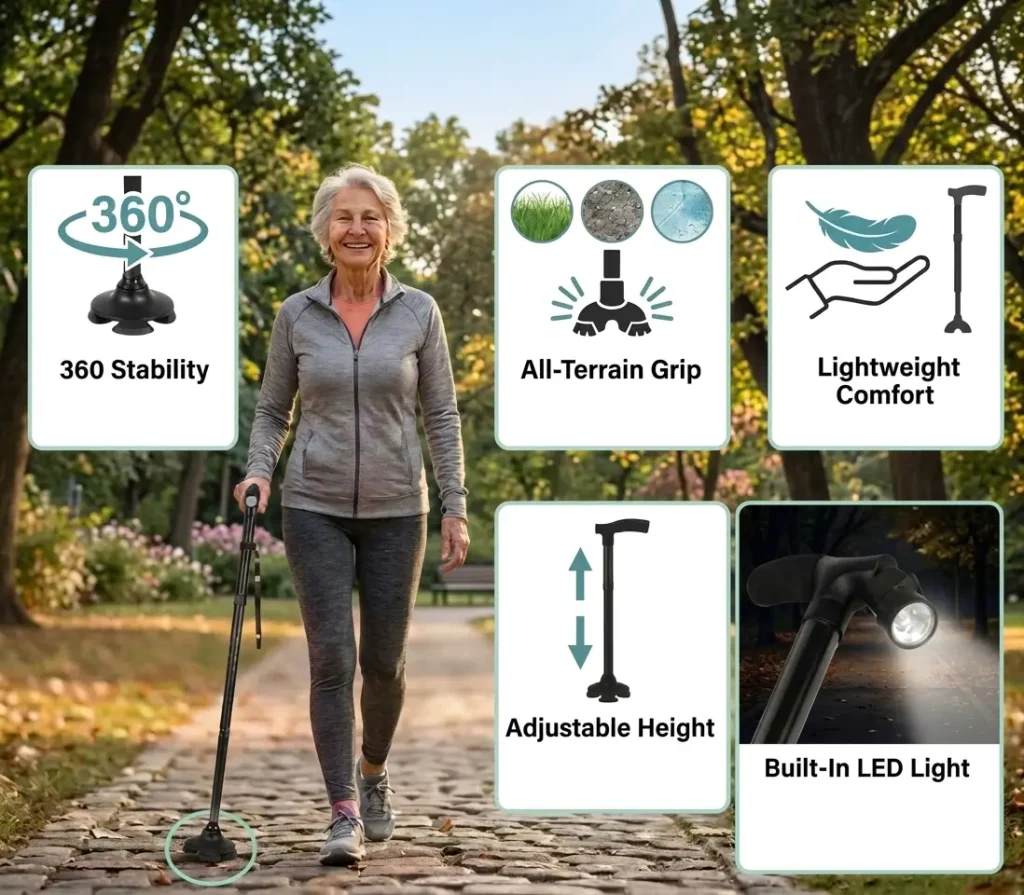 The benefits of the 360 All-Terrain Steady-Cane